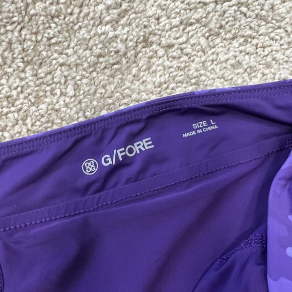 G Fore Womens Sz L Icon Camo Silky Tech Nylon A-Line Skort Midsummer Purple - Picture 4 of 6